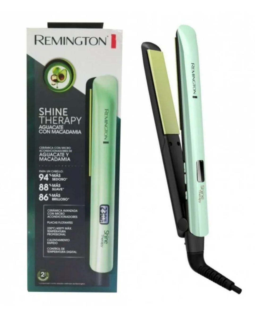 Plancha Alisadora Shine Therapy Aguacate